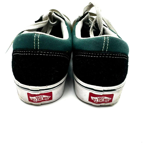VANS Women's 8 ComfyCush Old Skool Low Future Standard Green Yellow Canvas Shoes - Picture 5 of 6